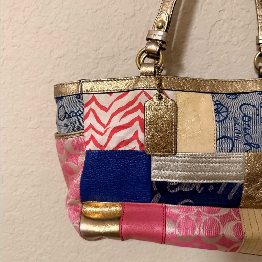 Coach vintage y2k Multicolor Patchwork Shoulder Bag - Picture 5 of 7